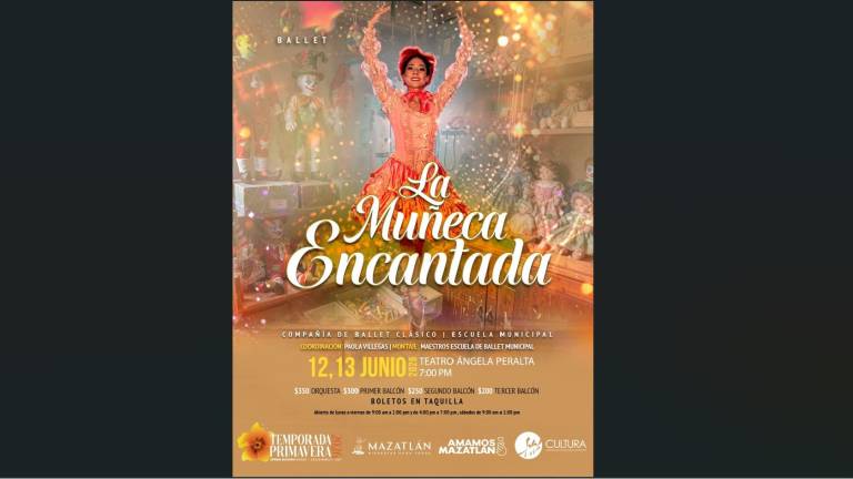 La muñeca encantada se presentará en el Teatro Ángela Peralta el 12 y 13 de junio.