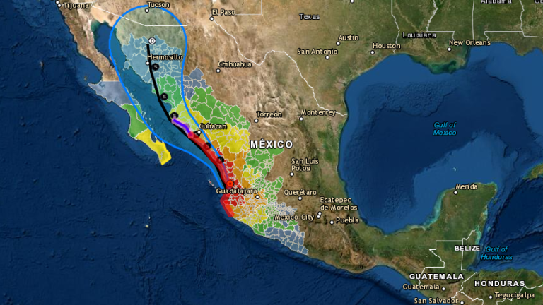 Decretan peligro máximo para Sinaloa por acercamiento del huracán Nora