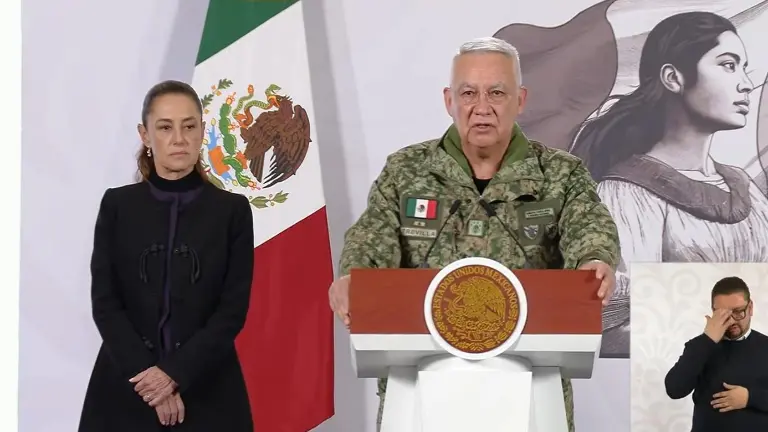 El Secretario de la Defensa Nacional, Ricardo Trevilla Trejo, hace un recuento del operativo para localizar a Nemesio Oseguera Cervantes, “El Mencho”.