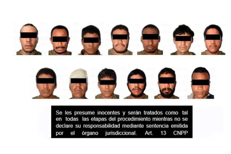La FGR informó que 13 hombres detenidos en Escuinapa en abril pasado fueron vinculados a proceso.