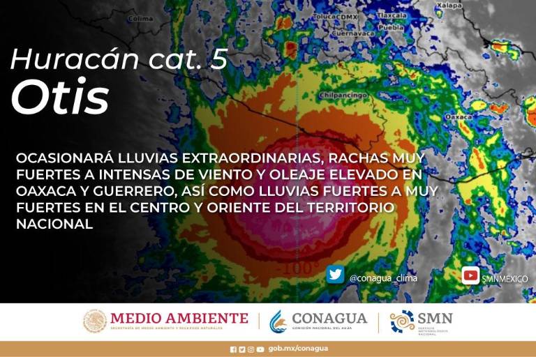 ‘Otis’ tocó tierra en Acapulco con la fuerza de huracán categoría 5