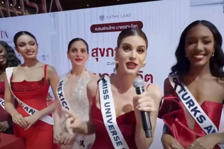 Ignoran a Fátima Bosch durante entrevista en un evento de Miss Universo; se indignan en redes sociales