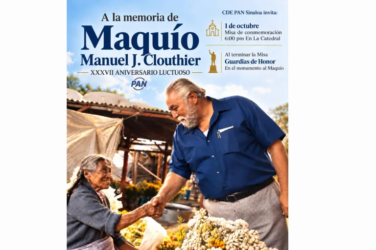 Convocatoria del PAN Sinaloa para participar en las actividades por el aniversario luctuoso de “Maquío” Clouthier.