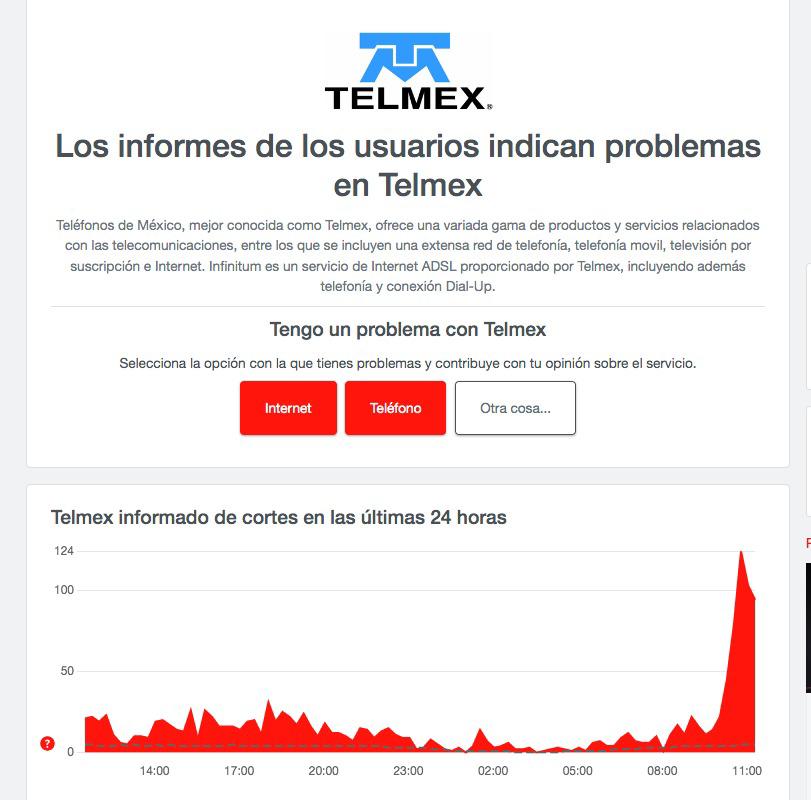 $!Reportan usuarios fallas en sus servicios de internet y telefonía de Telcel y Telmex