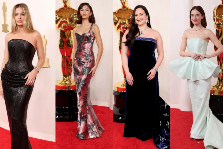 Brillan estrellas en la tradicional alfombra roja de los Premios Oscar 2024