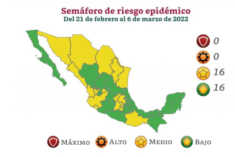 Sinaloa pasa de naranja a amarillo en el semáforo Covid