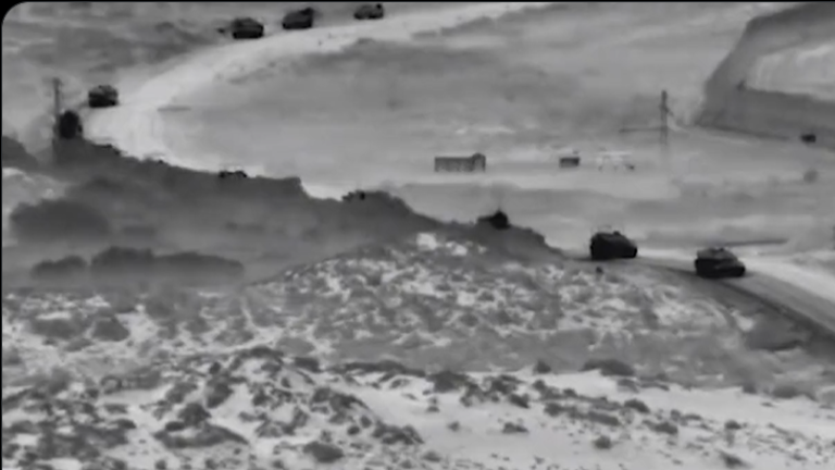 Captura de un video donde el Ejército de Israel explica sus redadas nocturnas en la zona fronteriza de Gaza.