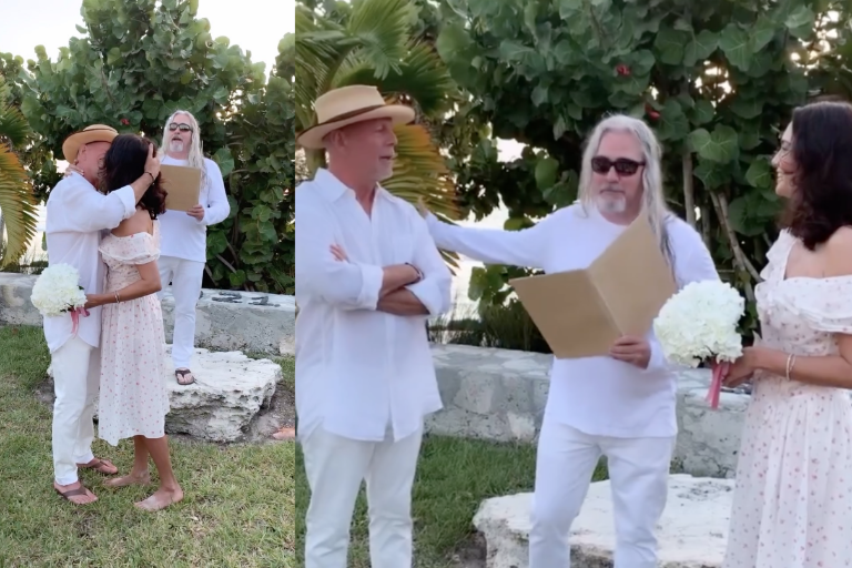 Renuevan votos Bruce Willis y Emma Heming