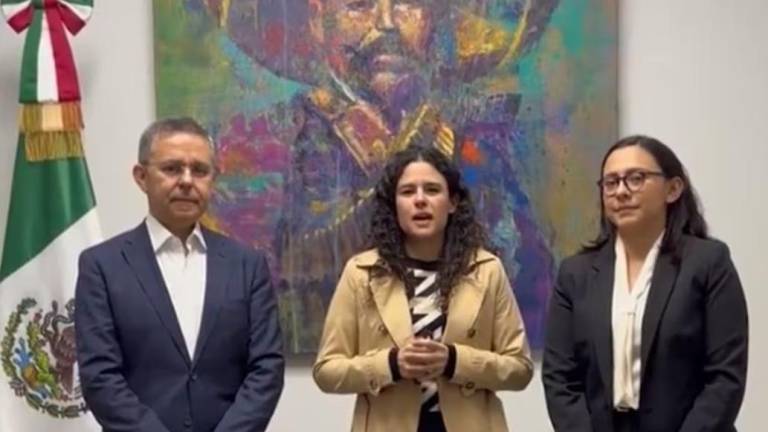La titular de la SEGOB publicó un video en su cuenta de la red social X, en el que apareció junto a Rodríguez Bello y a Centeno Cabrera.