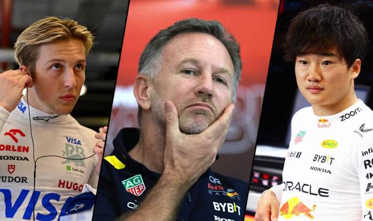 Horner confirma que Tsunoda y Lawson ‘serían los candidatos’ para reemplazar a Checo Pérez en 2025