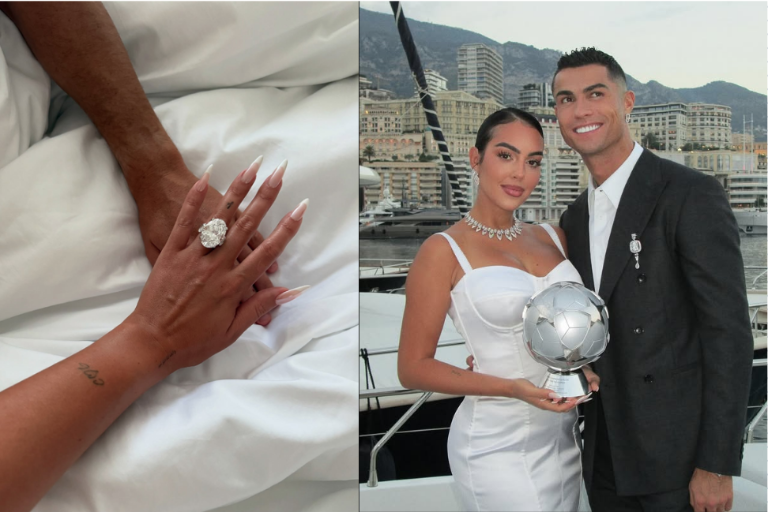Recibe Georgina Rodríguez, gran anillo de compromiso de Christiano Ronaldo