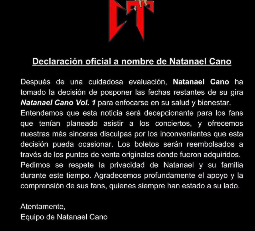 $!El intérprete de corridos tumbados no tiene una fecha confirmada para regresar a los escenarios.