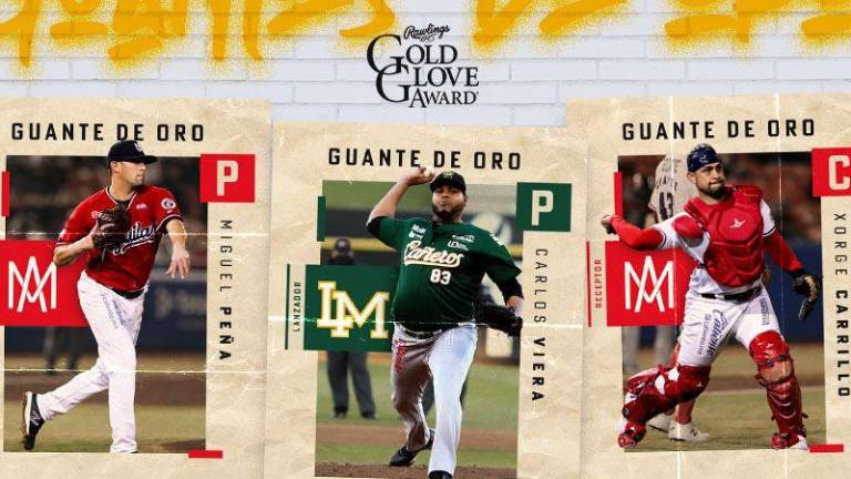 Xorge Carrillo, Carlos Juan Viera y Miguel Peña ganan Guante de Oro en la LMP