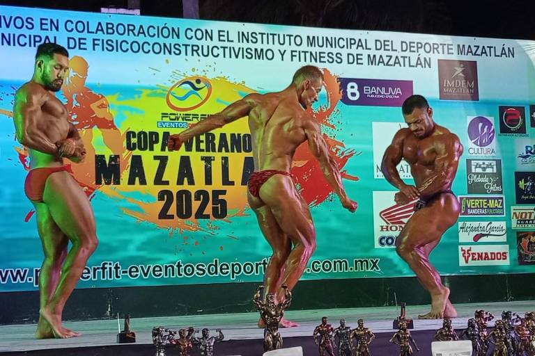 Muestran sus mejores ‘músculos’ en la Copa Verano Mazatlán 2025 de Fisicoconstructivismo