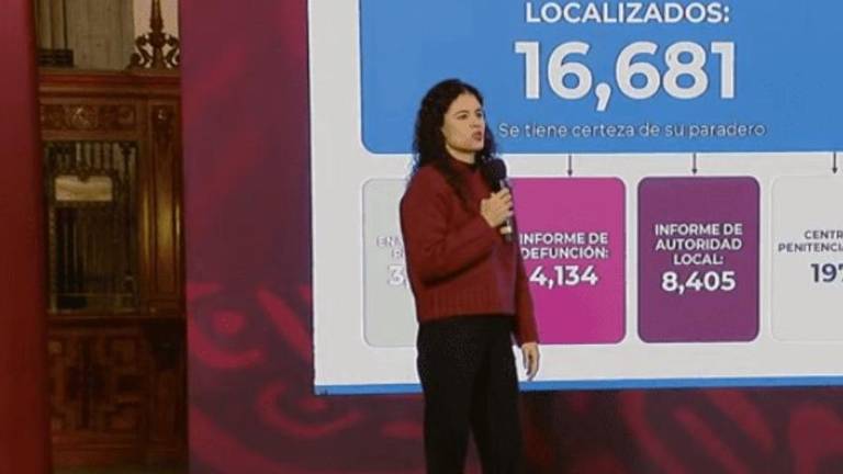 La Secretaria de Gobernación, Luis María Alcalde, presentó las cifras de búsqueda de desaparecidos.
