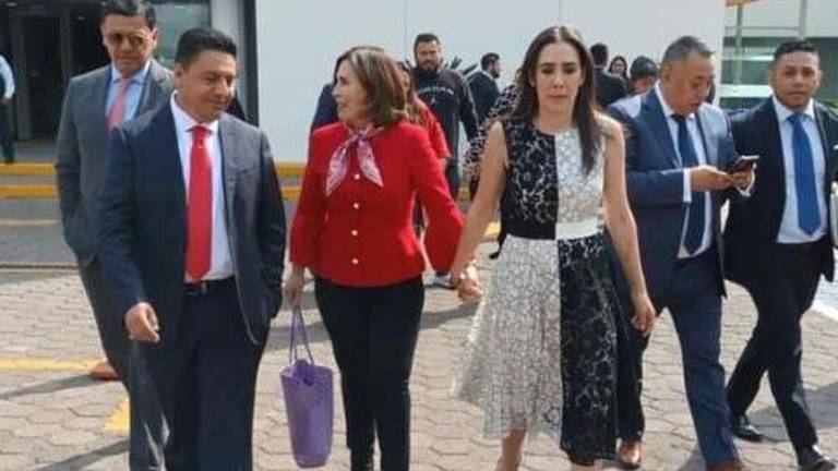 Rosario Robles, al salir del Penal en febrero de 2023.