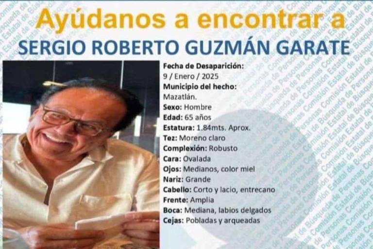 Seguridad Pública Sinaloa no tiene información del paradero de Sergio Guzmán, empresario de Mazatlán