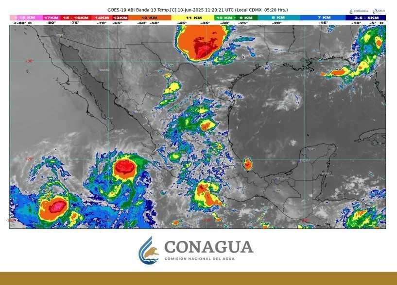 $!Continúa tormenta tropical Bárbara debilitándose gradualmente al sur de Baja California Sur