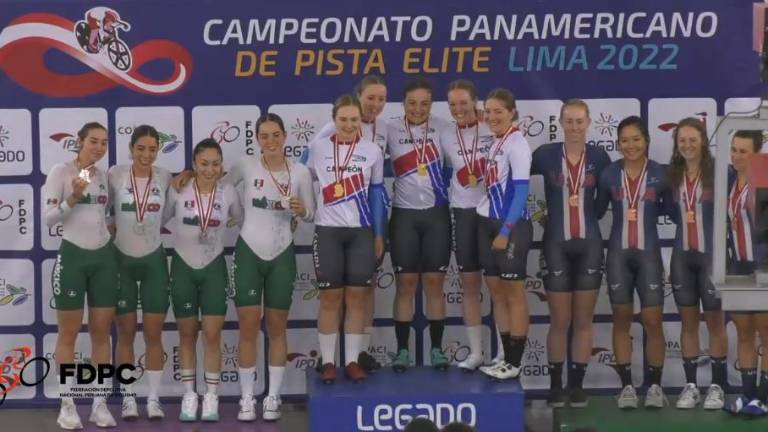 El equipo de persecución femenil logra el segundo lugar para México.