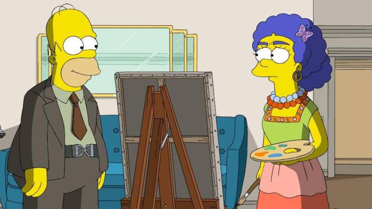 Los Simpson hacen referencia a México al dar vida a Frida Kahlo y Diego Rivera.