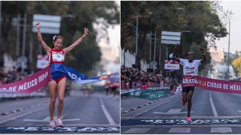 Una mexicana y un keniano ganan el Medio Maratón de la Ciudad de México en su regreso