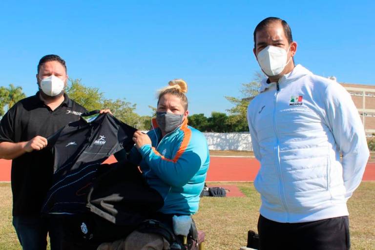 Listos la mazatleca Rosa María Guerrero y su entrenador, Juan Castellanos, para Grand Prix de Para Atletismo