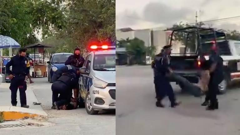 #VIDEO Mujer es asesinada por policía de Tulum después de ser sometida con una rodilla en la espalda