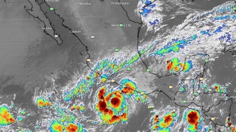 Se prevén lluvias fuertes de 25 a 50 mm en Colima y Jalisco,.