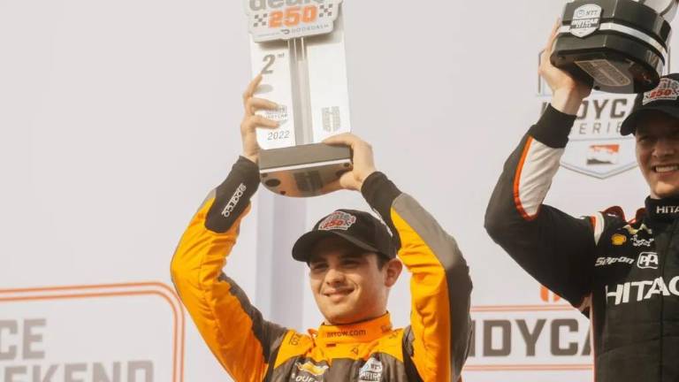 El mexicano Pato O’Ward terminó segundo con Arrow McLaren SP.