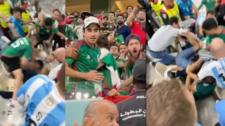 Mexicanos en Qatar, Día 7, VIDEOS: Fans sacan su frustración y pelean con argentinos
