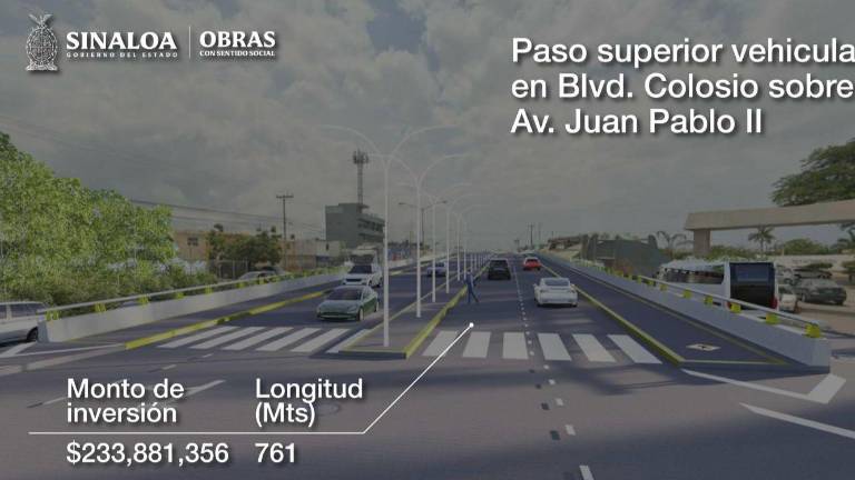 El paso superior vehicular se construirá sobre el Bulevar Colosio, a la altura de la Avenida Munich.