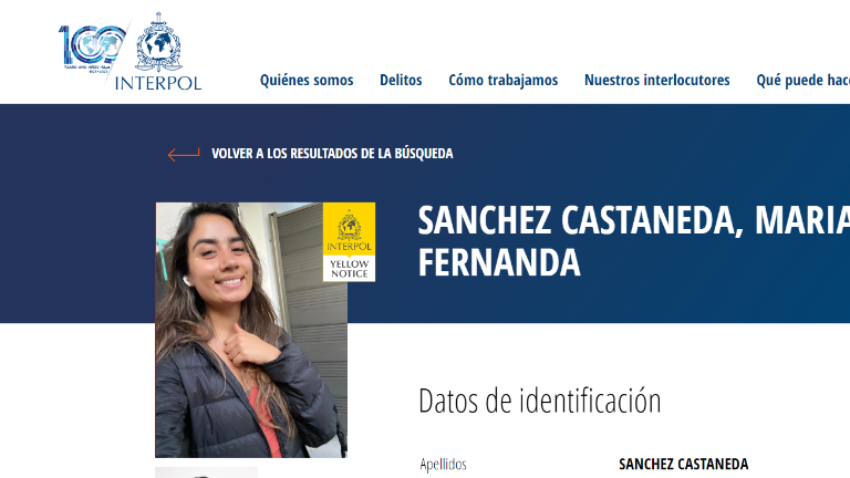 María Fernanda tiene 24 años y está desaparecida desde el sábado 22 de julio en Berlín, Alemania.