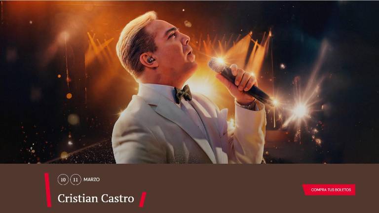 Cristian Castro estará presentando dos espectáculos en el Auditorio Nacional en Ciudad de México.