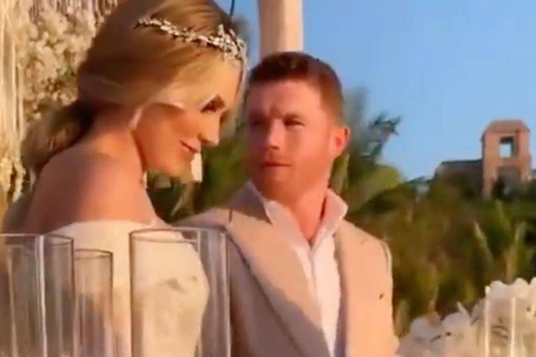 ‘Canelo’ Álvarez y Fernanda Gómez se casaron por el civil en Nayarit