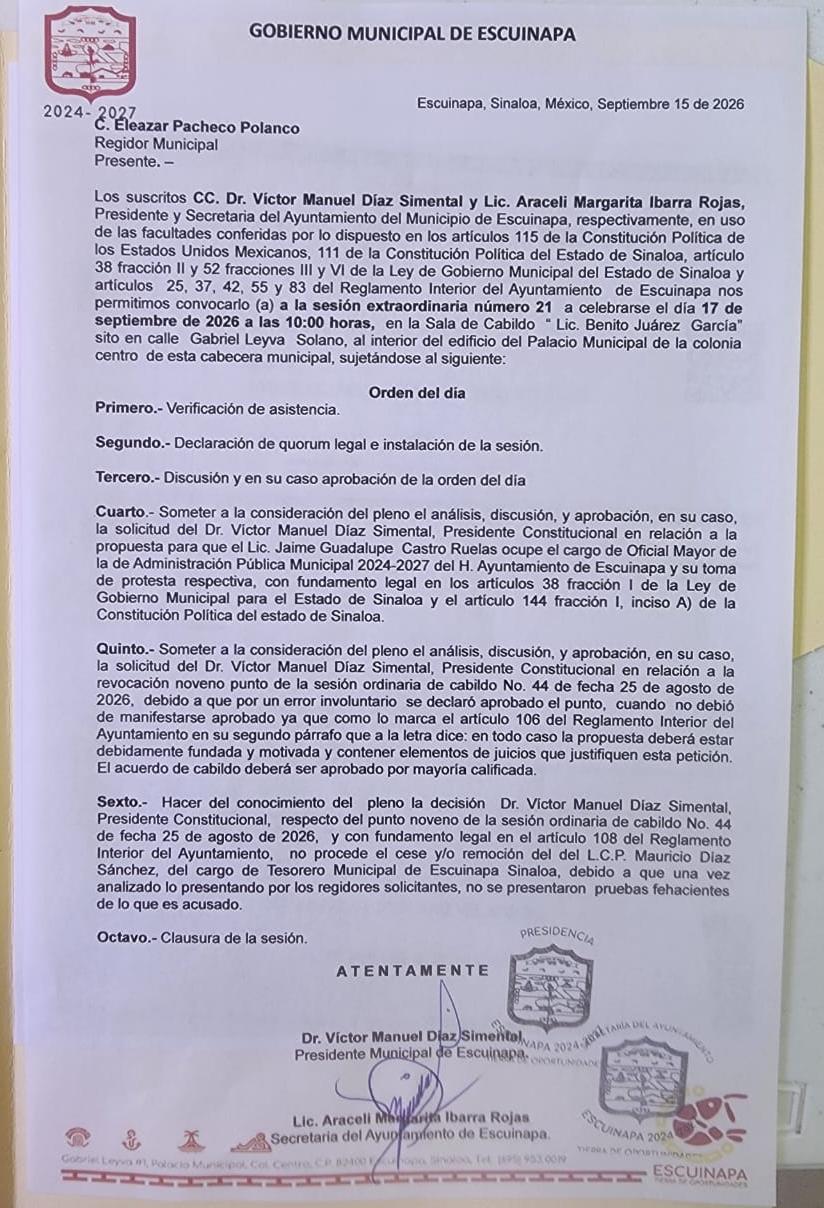 $!Se ausentan regidores de Escuinapa y ‘truenan’ sesión extraordinaria de Cabildo