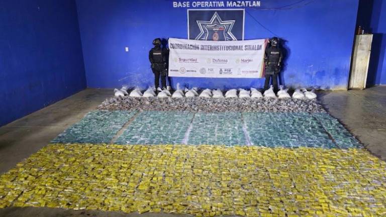 Elementos estatales aseguran más de 200 kilos de diversas drogas abandonadas en la Rosario-Mazatlán.