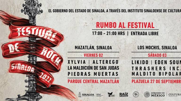 Cartel del Festival de Rock Sinaloa 2022.