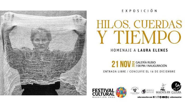 La exposición Hilos, Cuerdas y Tiempo rinde homenaje a la artista mazatleca Laura Elenes.