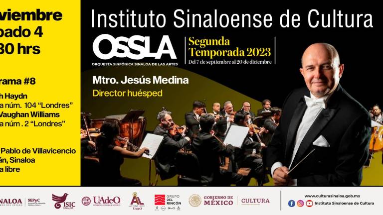 El maestro Jesús Medina dirigirá el octavo programa de la Segunda Temporada 2023 de la OSSLA.