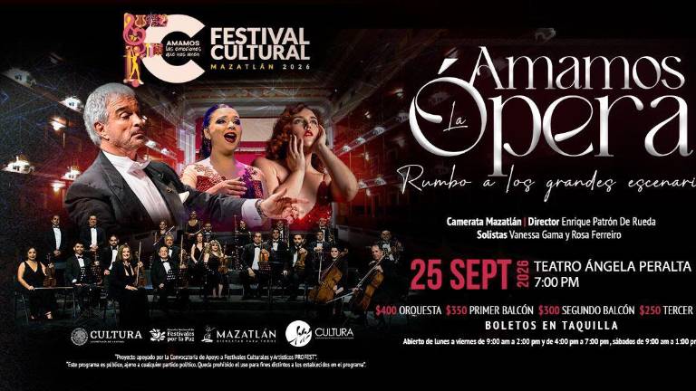 Enrique Patrón de Rueda dirigirá a la Camerata Mazatlán durante el concierto “Amamos la Ópera, rumbo a los grandes escenarios”.