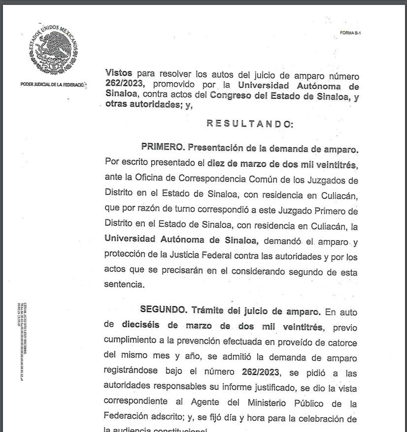 $!Juez de Distrito da revés a Ley de Educación Superior de Rocha Moya; batalla legal seguirá