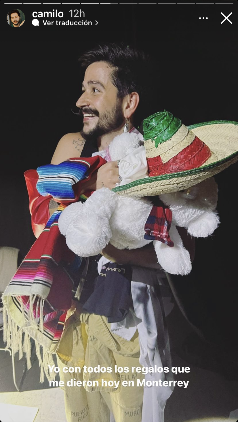 $!Camilo enterneció a las redes sociales con un gesto hacia sus fans mexicanos