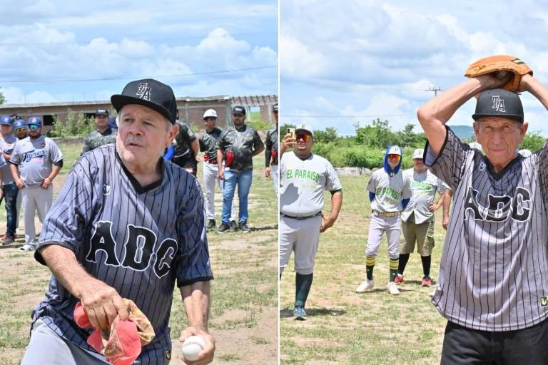 Homenajean a Jaime y José Ramón Magaña, en el arranque de la Liga Campesina de Beisbol Río Presidio