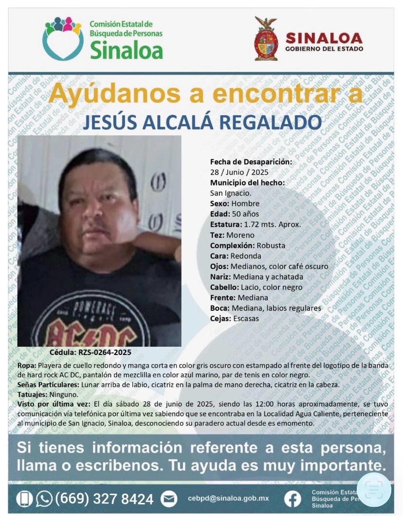 $!Buscan a cuatro hombres desaparecidos en Agua Caliente, San Ignacio: desaparecieron el mismo día