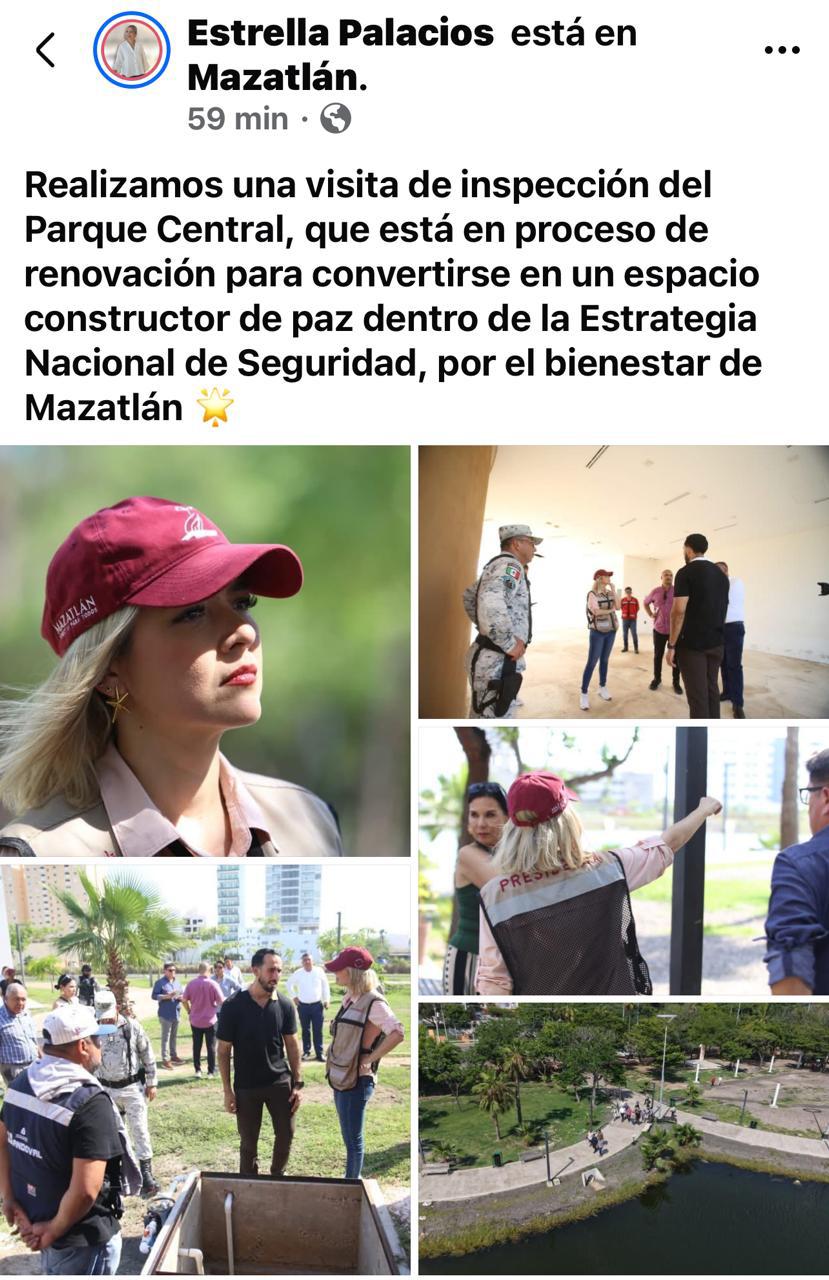 $!Proyectan en Parque Central de Mazatlán espacio constructor de paz dentro de la Estrategia Nacional de Seguridad