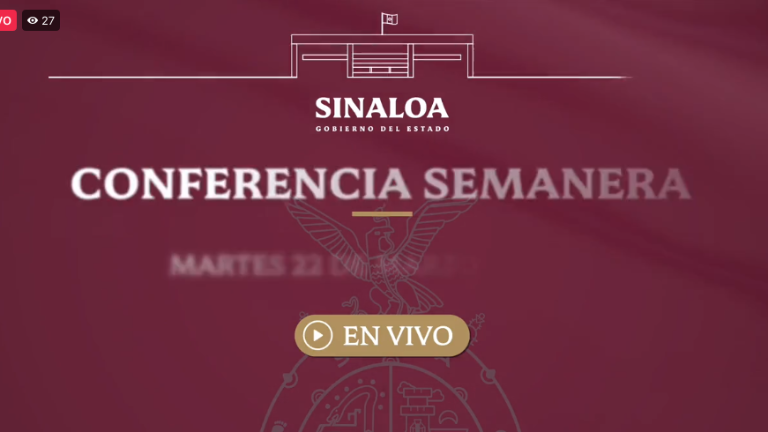 Conferencia semanera del Gobernador de Sinaloa Rubén Rocha Moya.