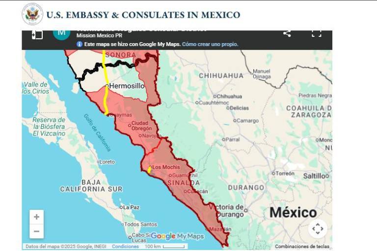 Gobierno de EU pide a sus ciudadanos no viajar a Sinaloa, por riesgo de ‘terrorismo’