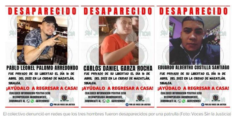 Denuncian la privación ilegal de tres jóvenes en Mazatlán; acusan a policías municipales y a grupo armado