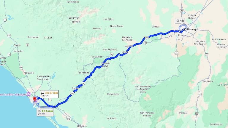 El hecho se reportó en el kilómetro 196 de la Autopista Durango-Mazatlán.