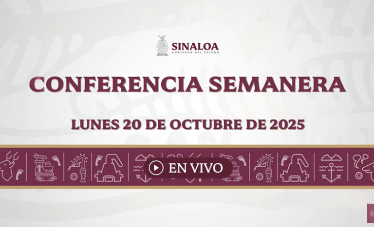 Conferencia semanera del Gobernador Rubén Rocha Moya